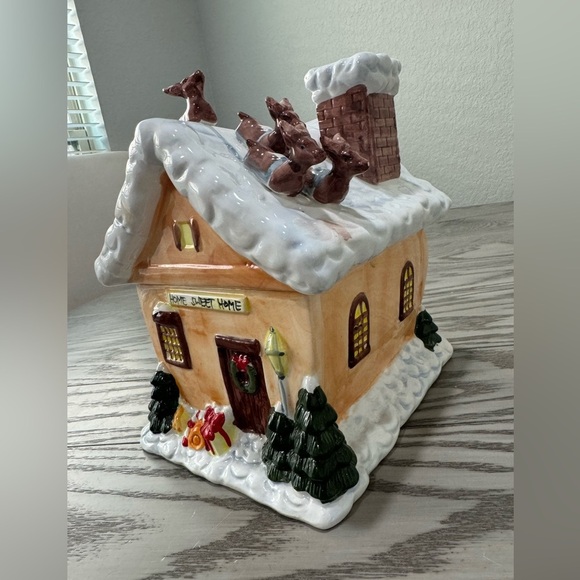 Vintage Corning Factory Ceramic Christmas Cookie Jar - Picture 9 of 9